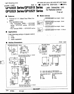 GP1U511X Datasheet PDF Sharp Electronics