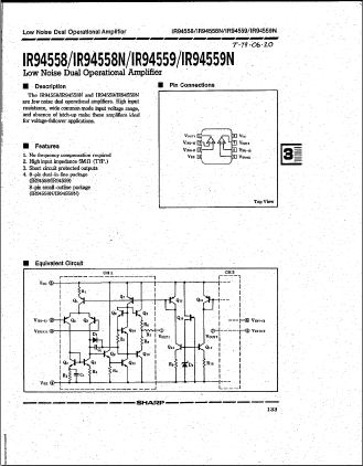 IR94559N Datasheet PDF Sharp Electronics