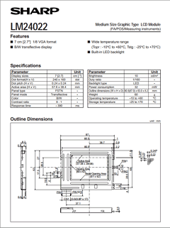 LM24022 Datasheet PDF Sharp Electronics
