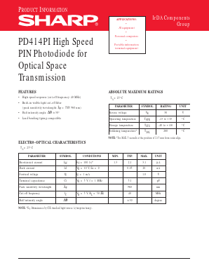 PD414 Datasheet PDF Sharp Electronics