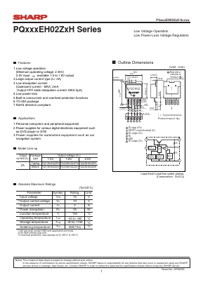 PQ015EH02ZPH Datasheet PDF Sharp Electronics