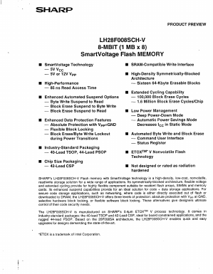 LH28F008SCHT-V120 Datasheet PDF Sharp Electronics