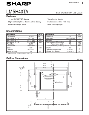 LM5H40TA Datasheet PDF Sharp Electronics