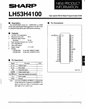 LH53H4100N Datasheet PDF Sharp Electronics
