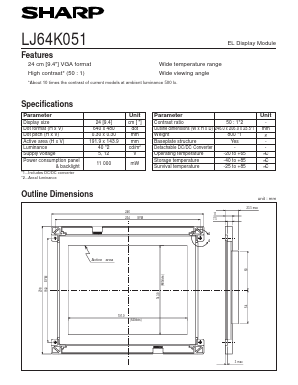 LJ64K051 Datasheet PDF Sharp Electronics
