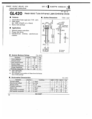 GL420 Datasheet PDF Sharp Electronics