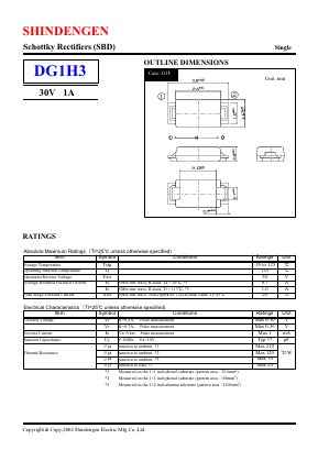 DG1H3 Datasheet PDF Shindengen