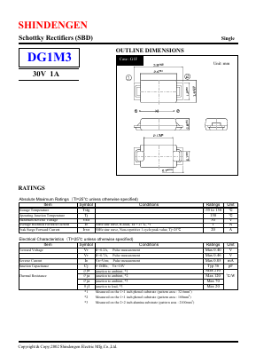 DG1M3 Datasheet PDF Shindengen
