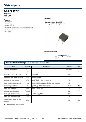 KC5FB60HR Datasheet PDF Shindengen