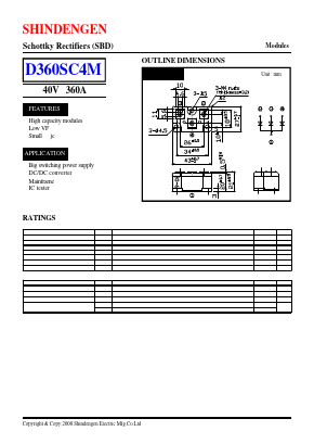 D360SC4M Datasheet PDF Shindengen