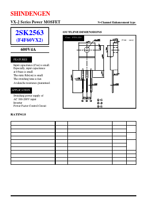 2SK2563 Datasheet PDF Shindengen
