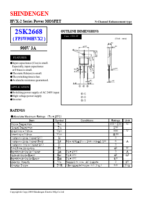 K2668 Datasheet PDF Shindengen