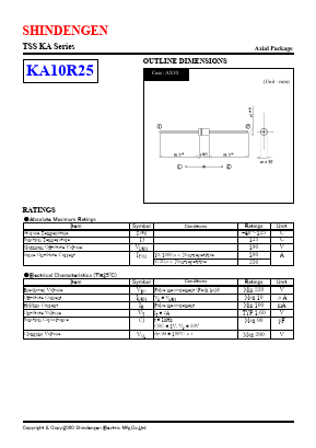 KA10R25 Datasheet PDF Shindengen