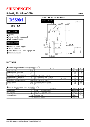 D5S9M Datasheet PDF Shindengen