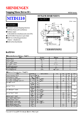MTD1110 Datasheet PDF Shindengen