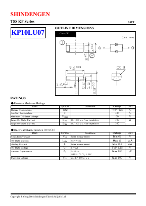KP10LU07 Datasheet PDF Shindengen
