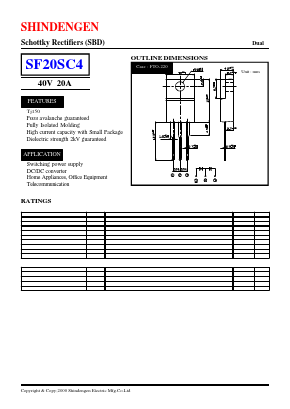 SF20SC4 Datasheet PDF Shindengen
