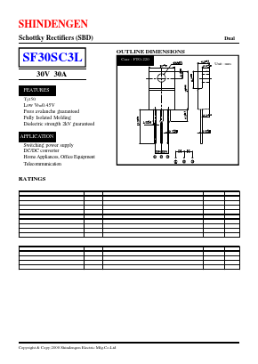 SF30SC3L Datasheet PDF Shindengen