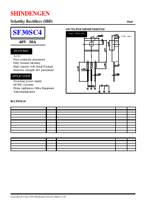 SF30SC4 Datasheet PDF Shindengen