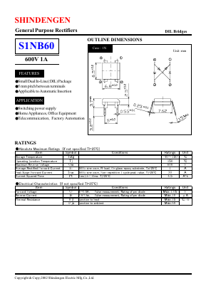 S1NB60_ Datasheet PDF Shindengen