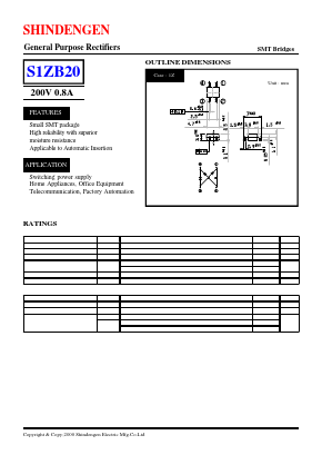 S1ZB20 Datasheet PDF Shindengen