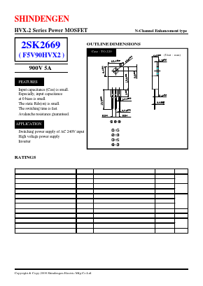 K2669 Datasheet PDF Shindengen