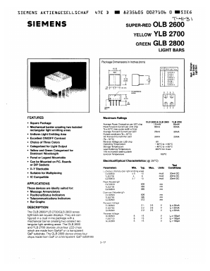 YLB2800 Datasheet PDF Siemens AG