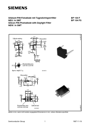 BP104F Datasheet PDF Siemens AG