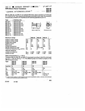 BSX45-6 Datasheet PDF Siemens AG