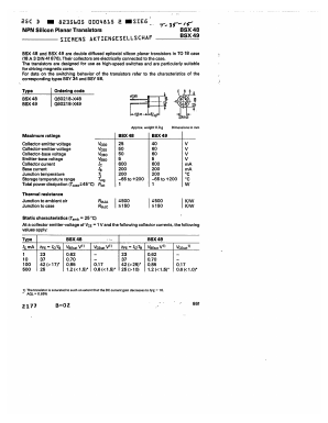 BSX49 Datasheet PDF Siemens AG