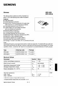 BTS629 Datasheet PDF Siemens AG