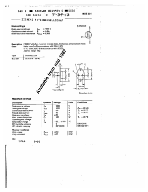 C67078-A1106-A2 Datasheet PDF Siemens AG