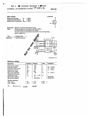 BUZ353 Datasheet PDF Siemens AG