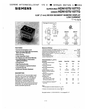HDN1075 Datasheet PDF Siemens AG