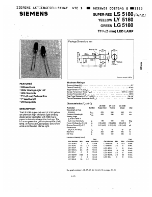LY5180-HL Datasheet PDF Siemens AG