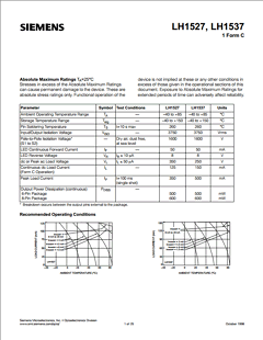 LH1525 Datasheet PDF Siemens AG