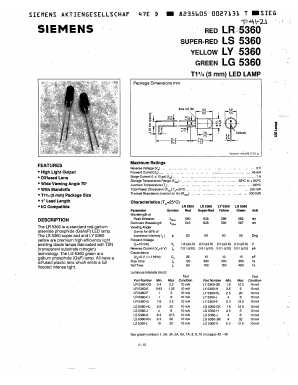 LR53601111 Datasheet PDF Siemens AG