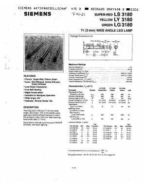 LS3180-GK Datasheet PDF Siemens AG