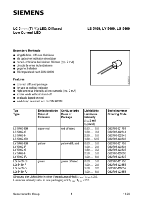 LS5469-H Datasheet PDF Siemens AG