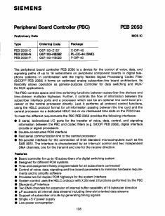 PEB2050-C Datasheet PDF Siemens AG