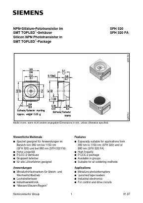 SFH320FA-3 Datasheet PDF Siemens AG