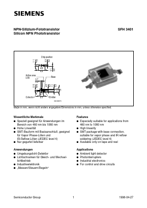 SFH3401 Datasheet PDF Siemens AG