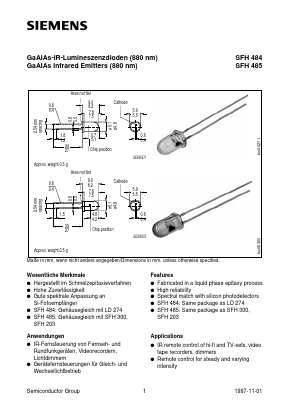 SFH484-2 Datasheet PDF Siemens AG