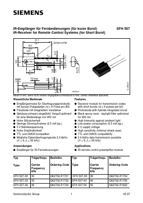 SFH507-38 Datasheet PDF Siemens AG