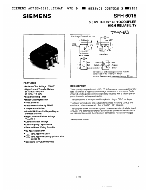 SFH6016 Datasheet PDF Siemens AG