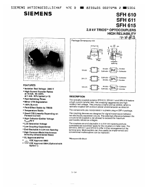 SFH610-4 Datasheet PDF Siemens AG
