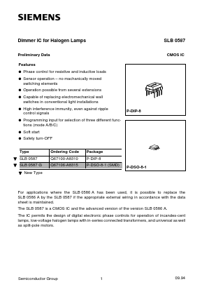 SLB0587G Datasheet PDF Siemens AG