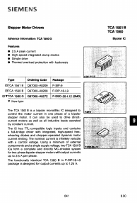 TCA1560 Datasheet PDF Siemens AG