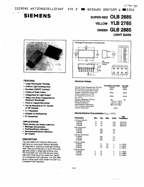YLB2785 Datasheet PDF Siemens AG