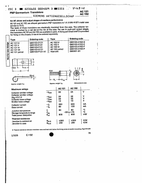 AC152V Datasheet PDF Siemens AG